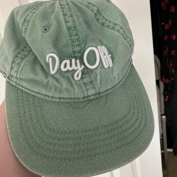 Accessories - Graphic Sage Green Day Off Baseball Cap